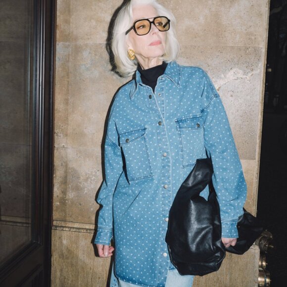 NWT Brunette the Label Shania Denim Heart Jacket XL/XXL - Picture 3 of 3